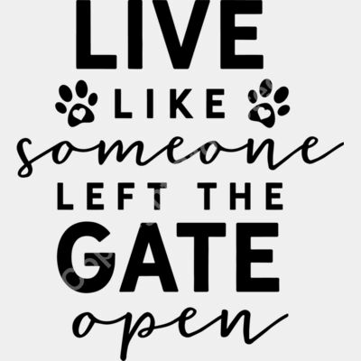 Live like someone left the gate open Thumbnail